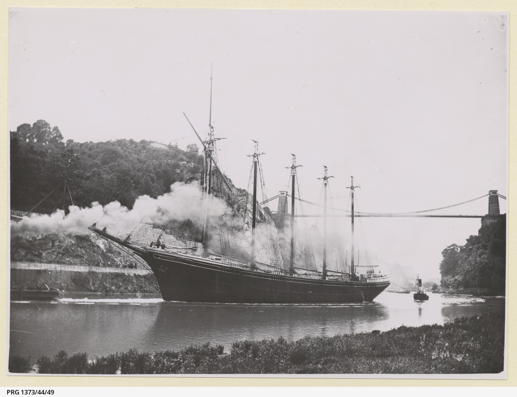 Four wooden ships, factory scooners